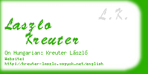 laszlo kreuter business card