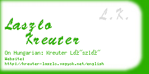 laszlo kreuter business card